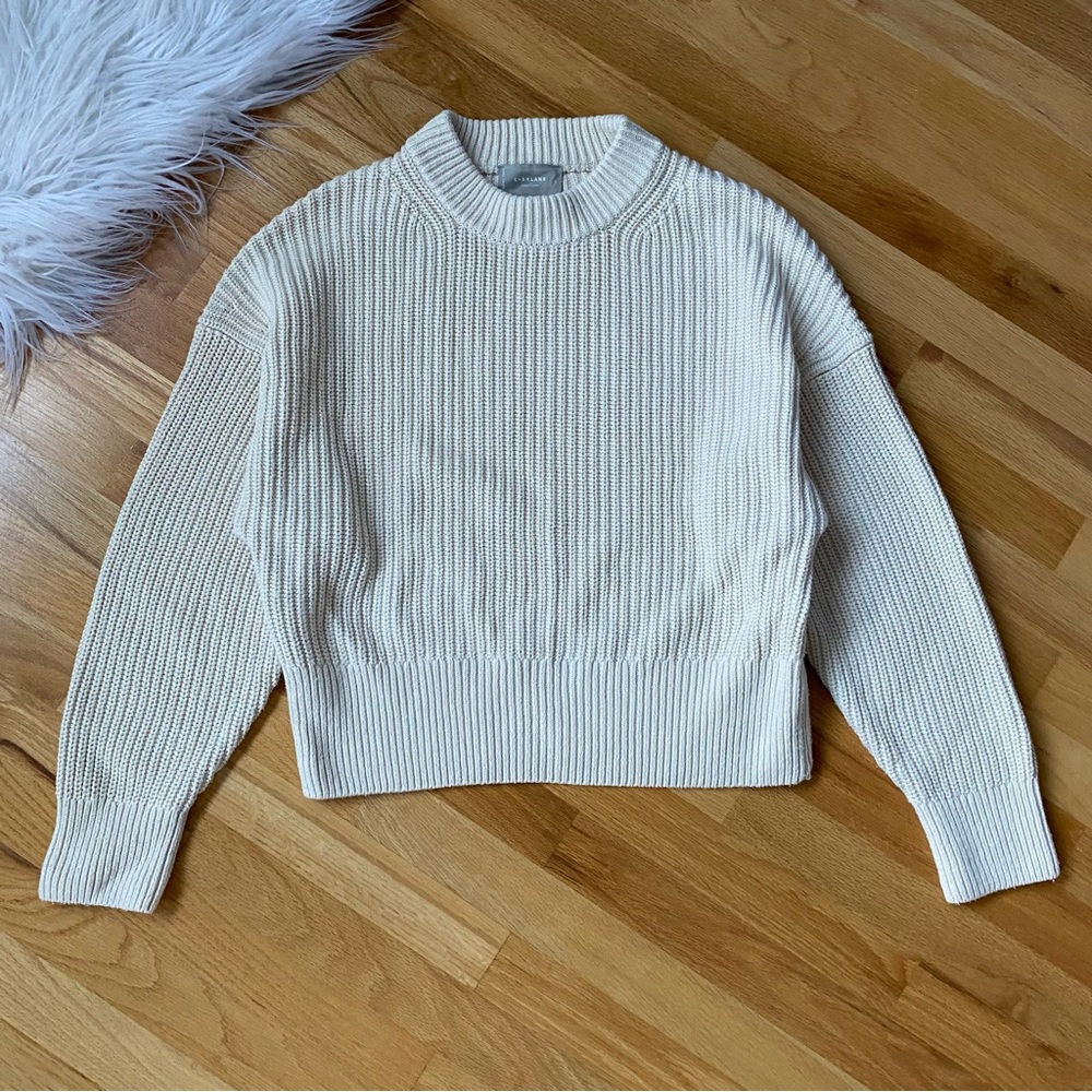 Everlane Cream Crew Neck Sweater